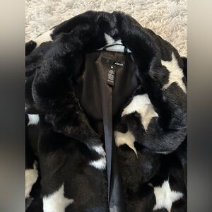 Faux fur star coat
